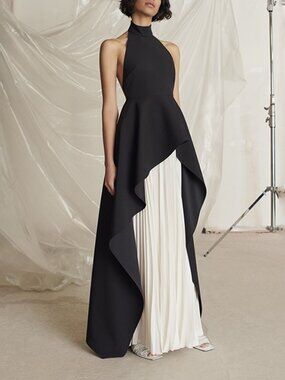 Chic Asymmetrical Sleeveless Set - Sophisticated Waist-Cinched Two-Piece